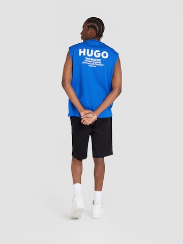 HUGO Blue - Regular Calças chino 'Dante242' em preto