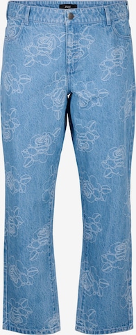 mėlyna Zizzi Plačios klešnės Džinsai: priekis