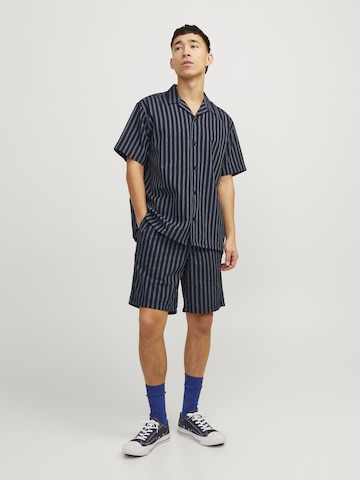 JACK & JONES Comfort Fit Hemd 'Easter Palma' in Blau