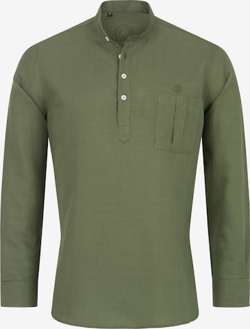 Indumentum Button Up Shirt in Green: front
