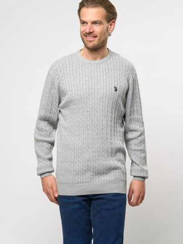 Pull-over 'Archi' U.S. POLO ASSN. en gris : devant