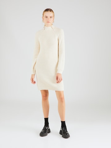 ONLY Knitted dress 'JOELLE' in Beige: front