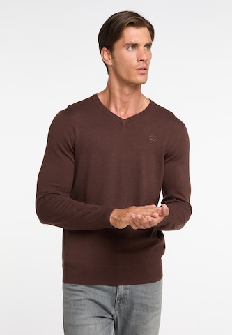 DreiMaster Klassik Pullover 'Markani' in Braun: predná strana