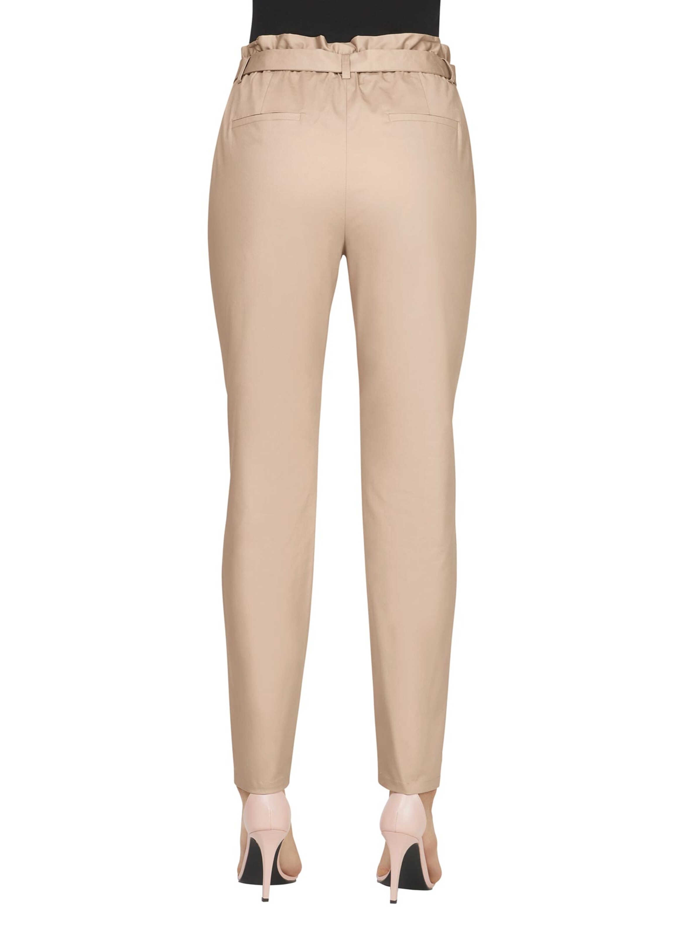 Tapered Pantaloni con pieghe di heine in beige