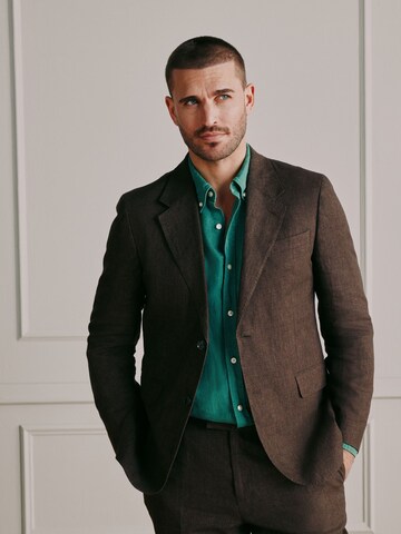 Next Slim Fit Sakko in Braun: Vorderseite