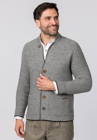 STOCKERPOINT Strickjacke 'Nicolo' in Grau: Vorderseite