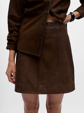 Jupe 'OBJCINNA' OBJECT en marron