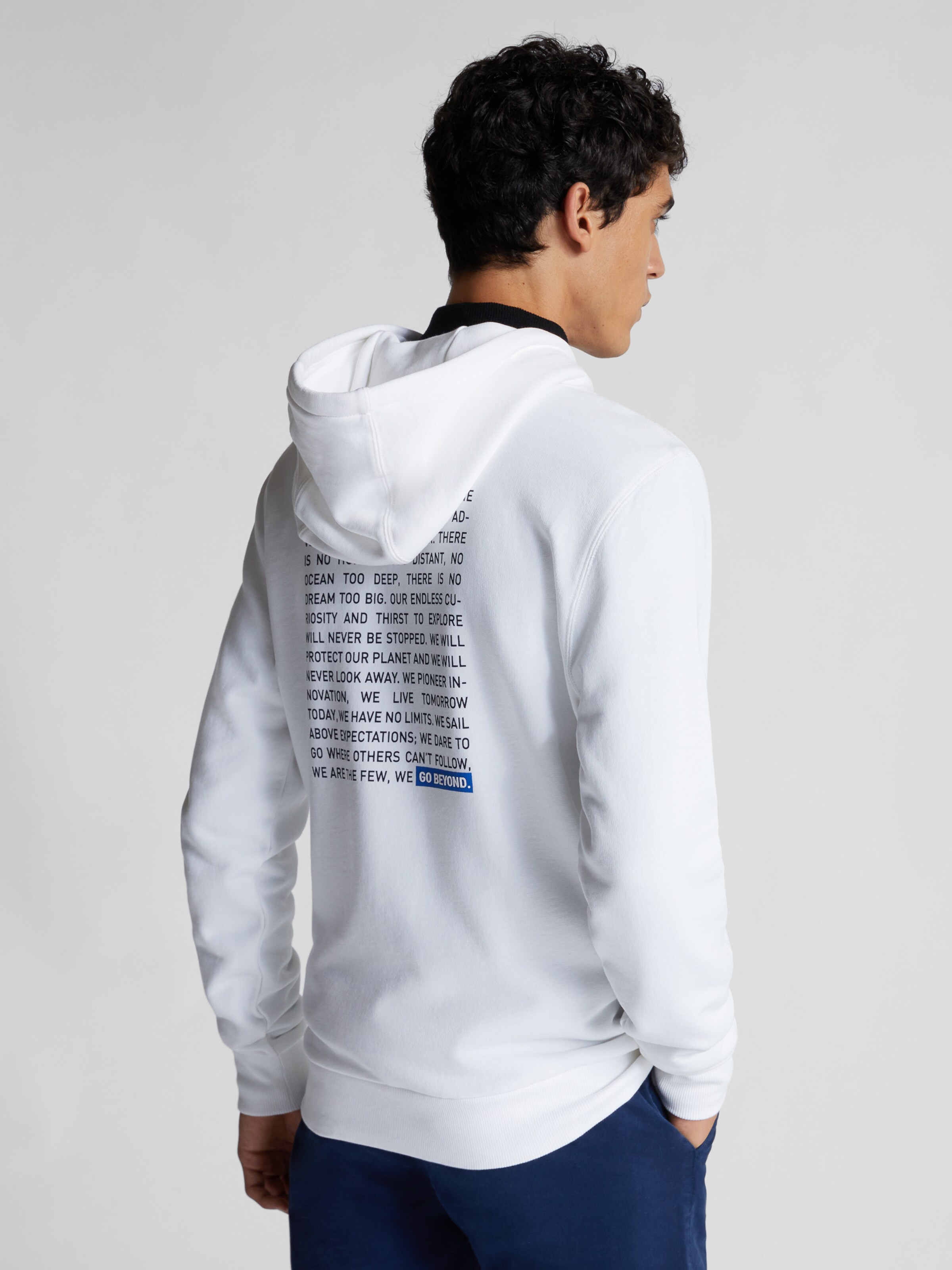 Männer Große Größen North Sails Sweatshirt 'Go Beyond' in Weiß - OA02537 Männer Große Größen North Sails Sweatshirt 'Go Beyond' in Weiß - OA02537