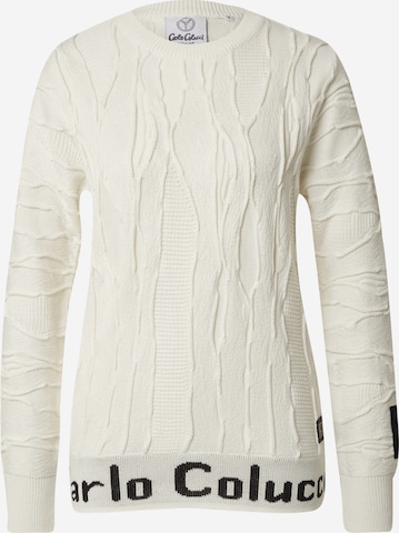 Pullover di Carlo Colucci in bianco: frontale