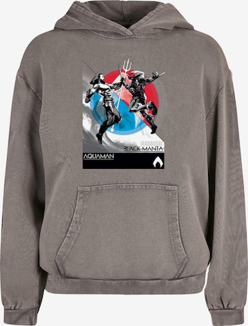 ABSOLUTE CULT Sweatshirt 'Aquaman - Vs Black Manta' in Grau: predná strana