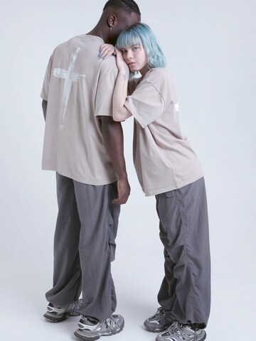 Remember you will die Shirt 'Kreuz' in Beige