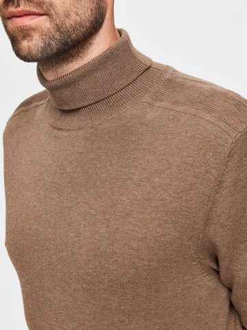 SELECTED HOMME Regular Fit Pullover 'Berg' in Beige