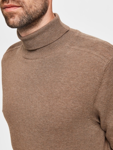 Coupe regular Pull-over 'Berg' SELECTED HOMME en beige