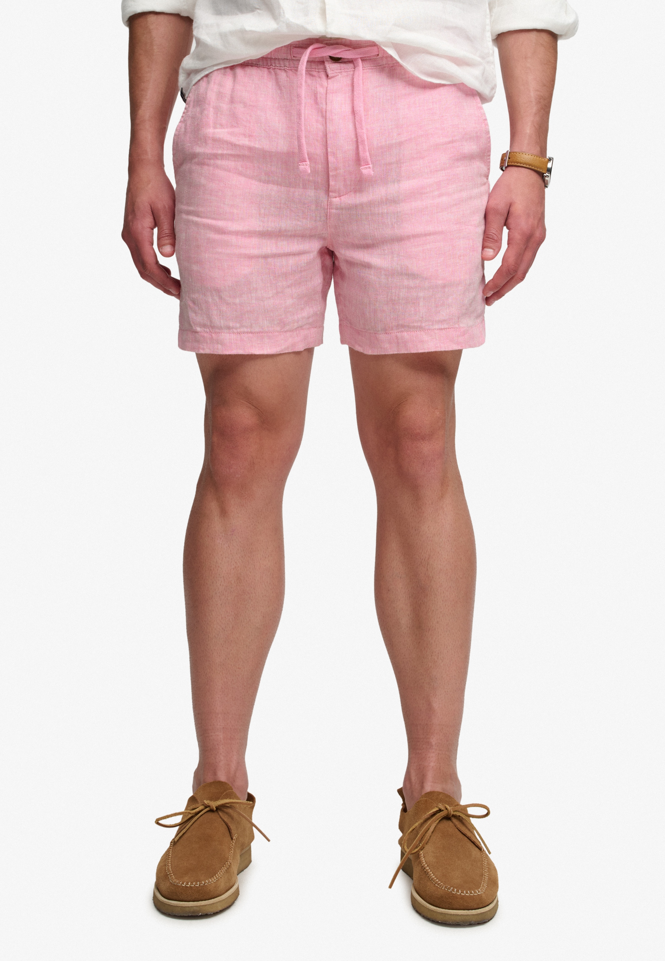 Superdry & Co Regular Broek 'Merchant Store' in Roze: voorkant