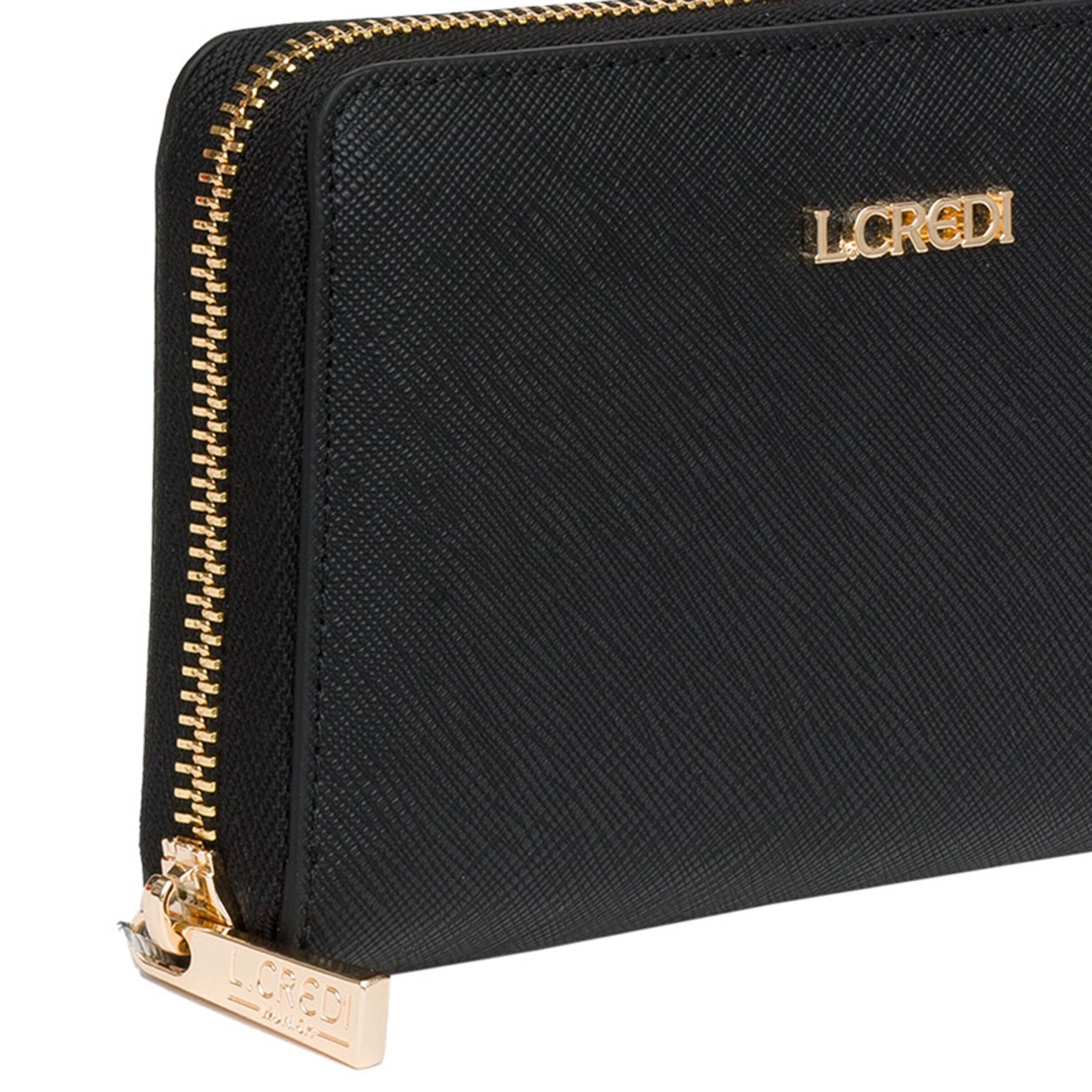 L.CREDI Portemonnee 'Poema' in Zwart