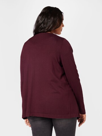 KAFFE CURVE Knit Cardigan 'Farsia' in Red