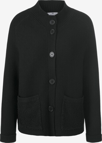 Peter Hahn Knit Cardigan in Black: front