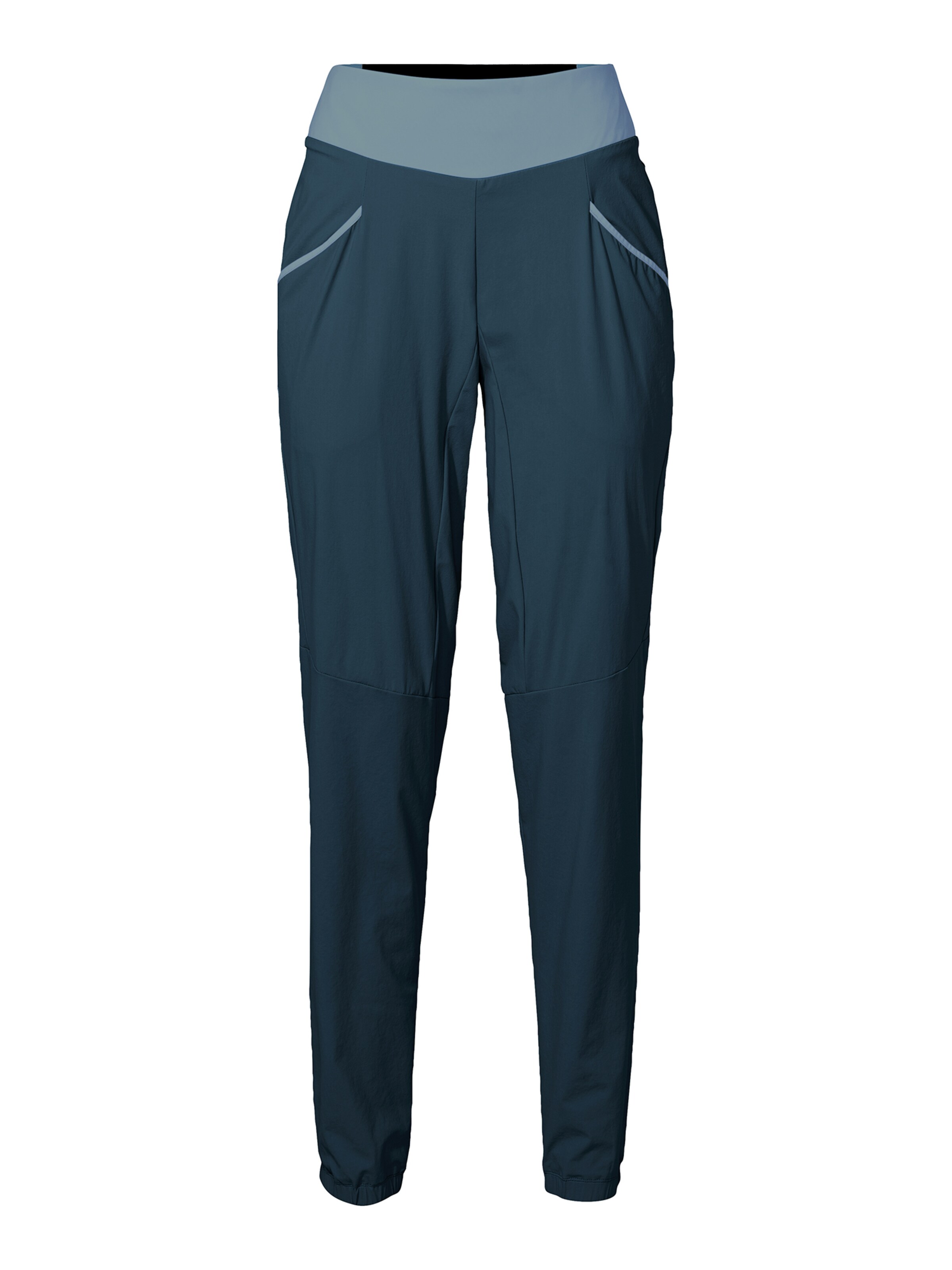 VAUDE Slimfit Outdoorbroek 'Scopi' in Blauw: voorkant