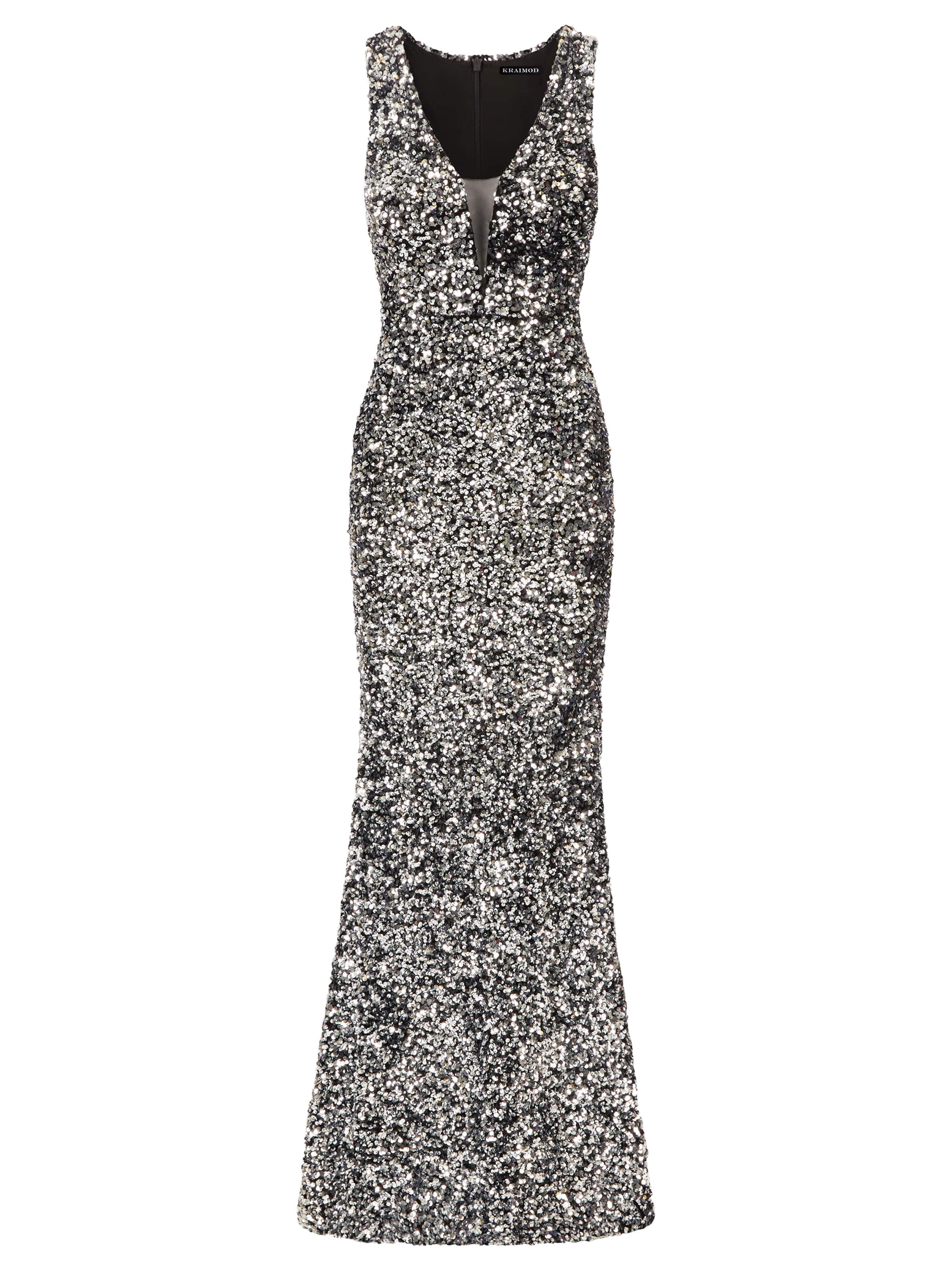 Abito da sera di Kraimod in argento: frontale