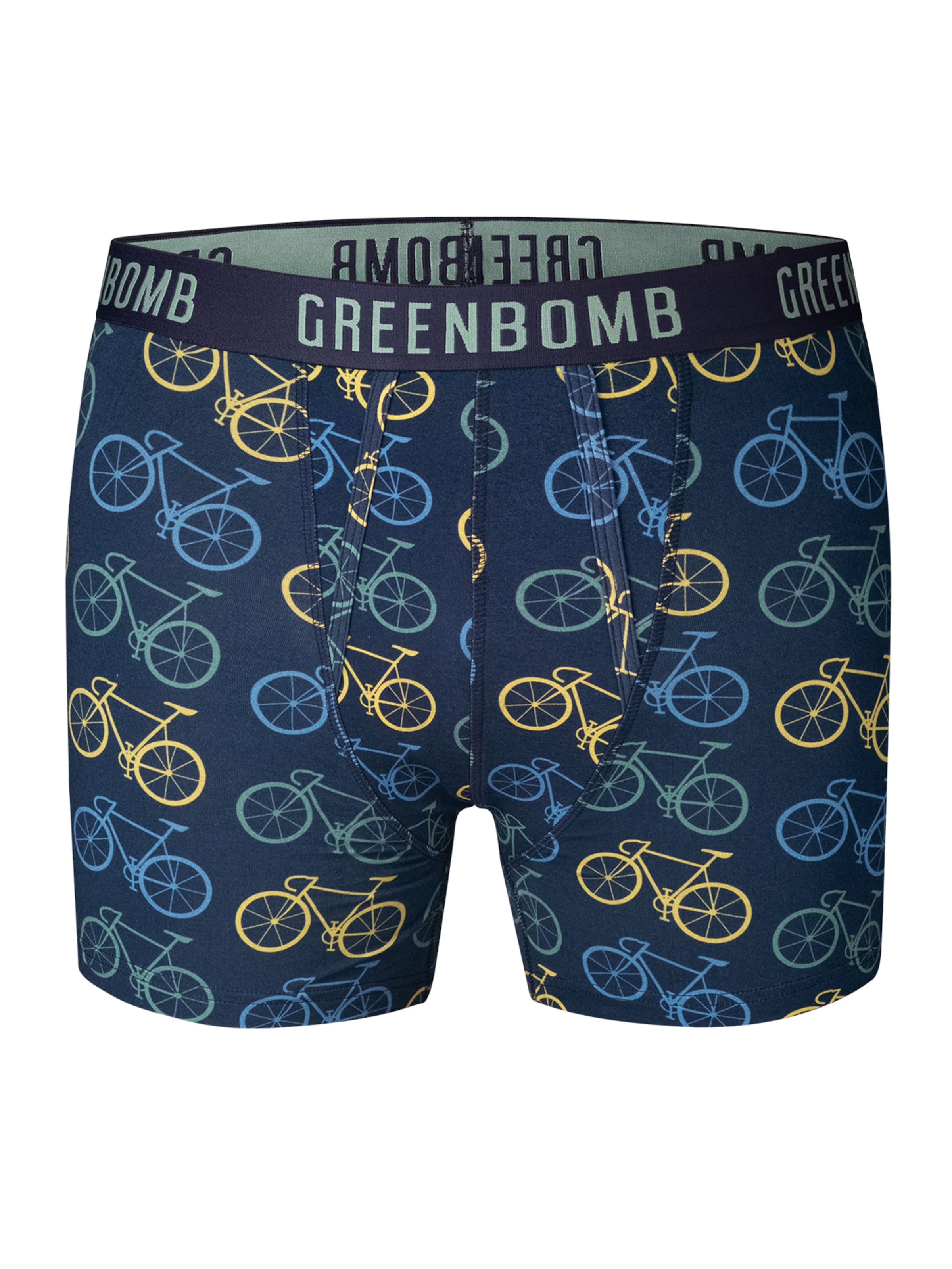 Boxers 'Bike Big 4' GREENBOMB en bleu : devant