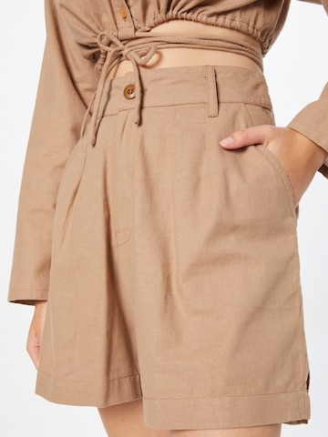 Motel Loose fit Pleat-Front Pants 'Lex' in Brown