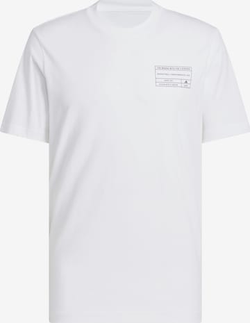 ADIDAS PERFORMANCE - Camiseta funcional 'Basketball Graphic' en blanco: frente