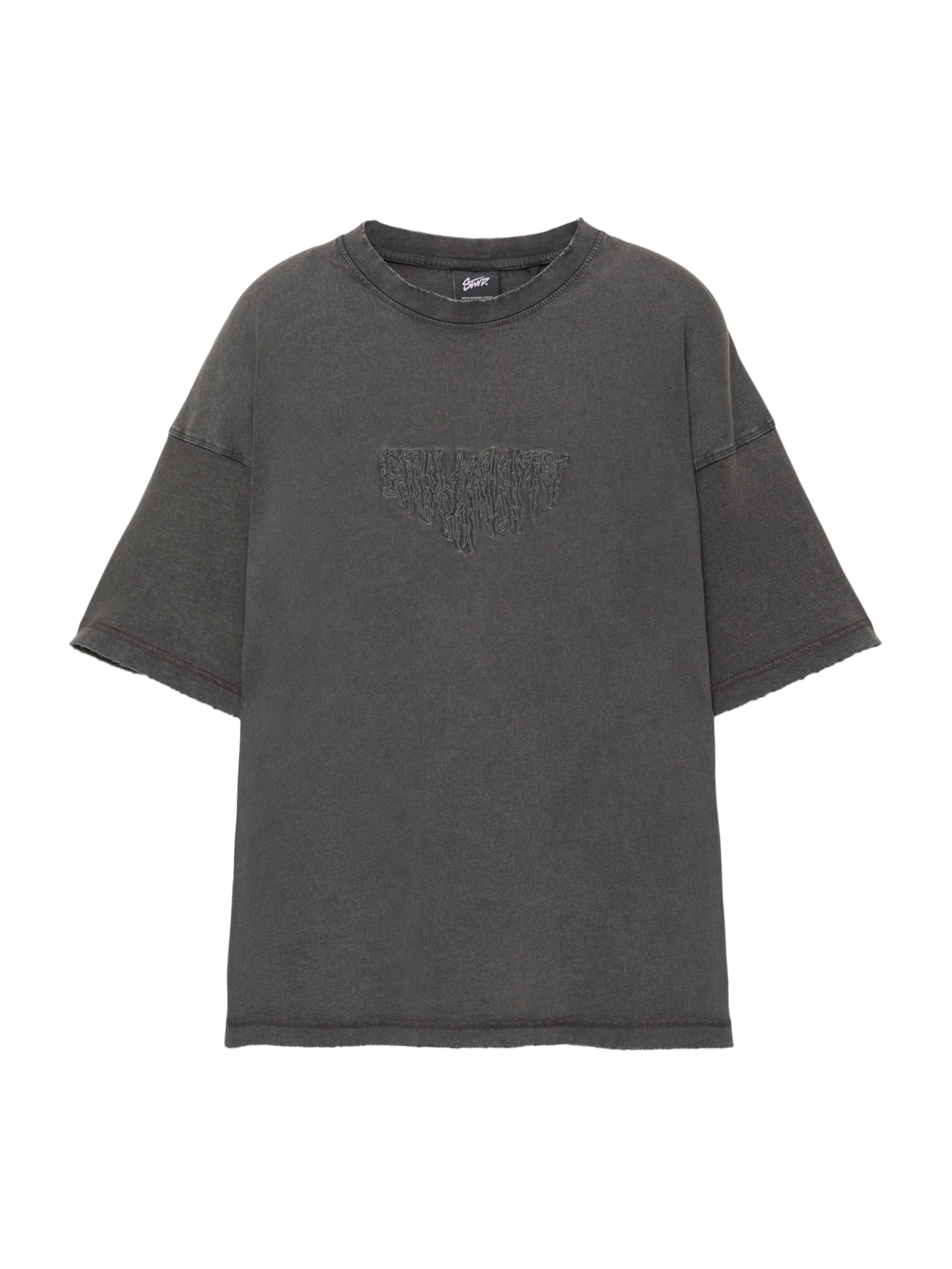 Pull&Bear Tričko 'STWD' - slonová kost / lenvandulová / černá, Produkt