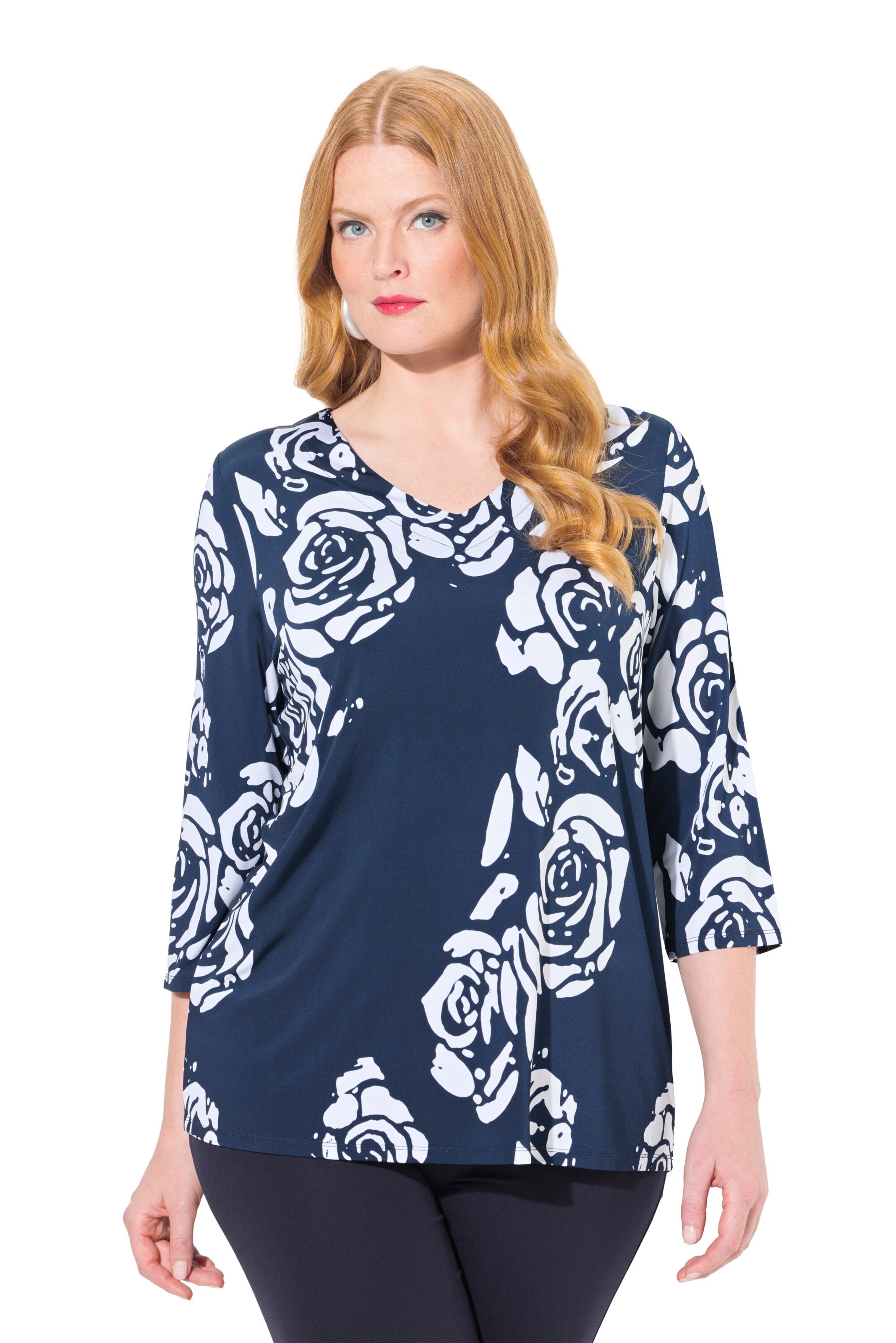 Ulla Popken Shirt in Blauw: voorkant