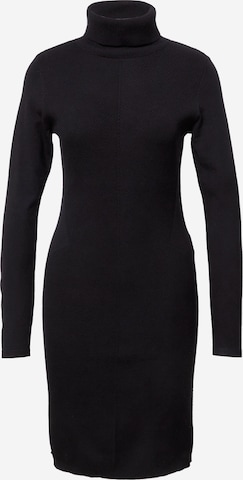 COMMA Πλεκτό φόρεμα σε μαύρο: μπροστά