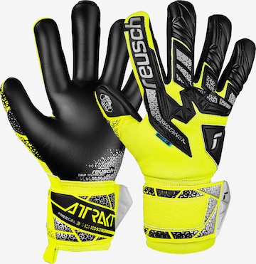 REUSCH Sporthandschoenen 'Attrakt Freegel Silver' in Geel: voorkant