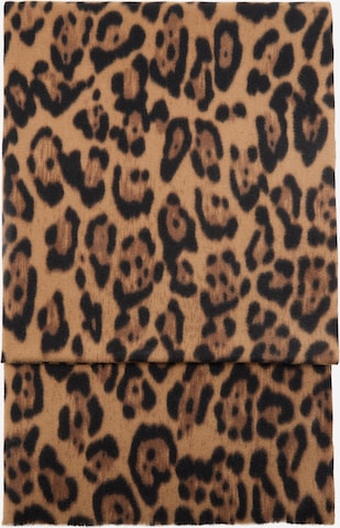 Fular de la MANGO pe maro: față