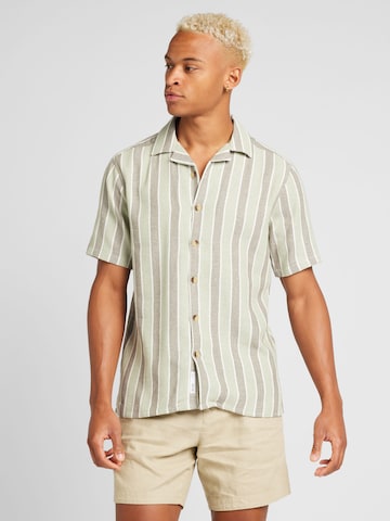 Only & Sons Regular Fit Hemd 'ONSTREV' in Grün: Vorderseite