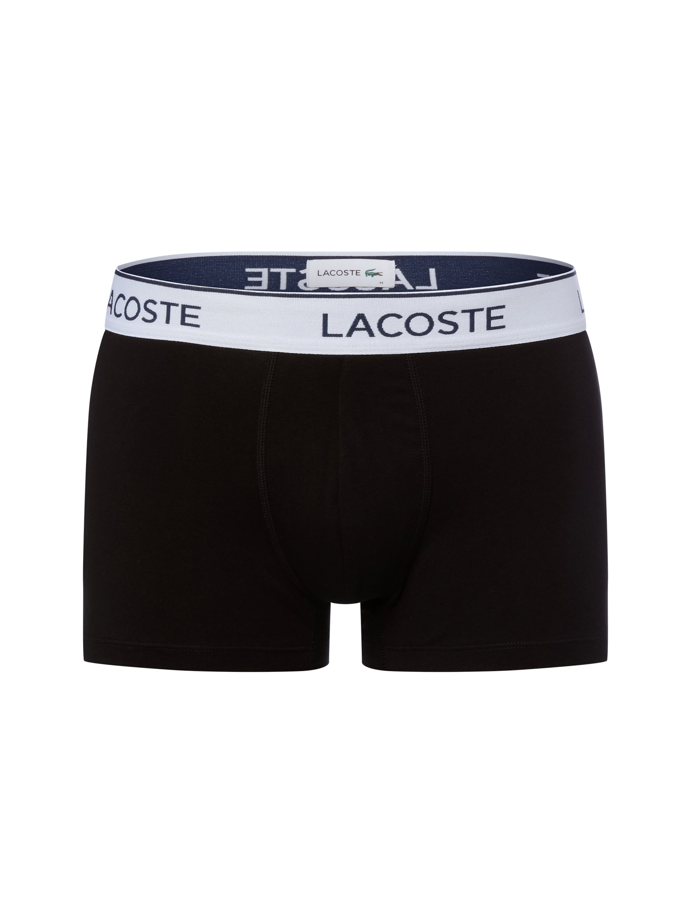 Boxers LACOSTE en noir : devant