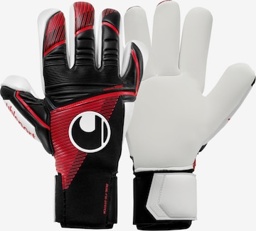 UHLSPORT Athletic Gloves in Black: front