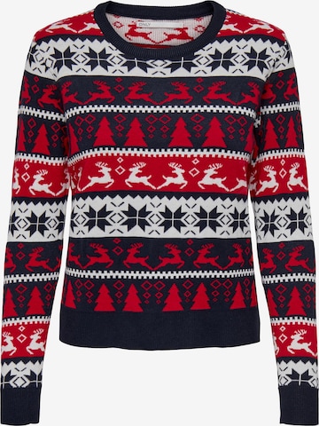 ONLY Sweater 'XMAS' in Mixed colors: front