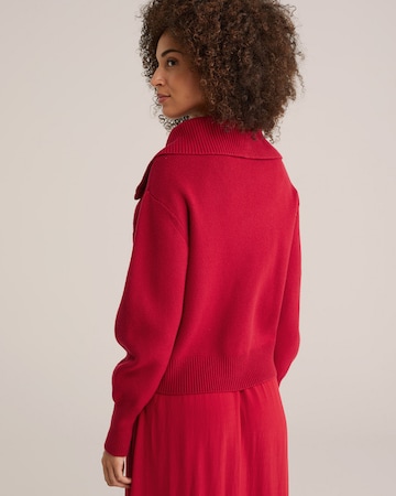 WE Fashion Strickjacke in Rot