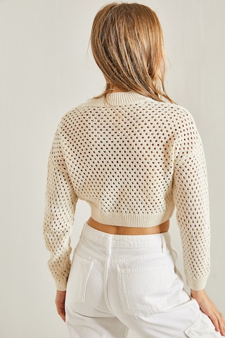 Bianco Lucci Cardigan i beige