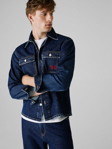 Red Bull Racing x Pepe Jeans Regular fit Button Up Shirt in Blue
