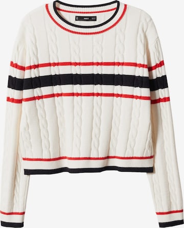 Pull-over 'UNIVERS' MANGO en beige : devant