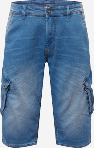 BLEND Loosefit Cargojeans in Blauw: voorkant