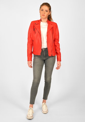 Maze Lederjacke  'Sally' in Rot