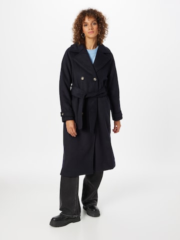 Kaffe Between-seasons coat in Blue: front