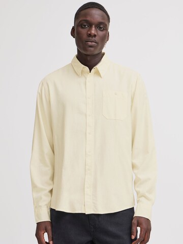 BLEND Regular Fit Langarmhemd ' BHBOBBY Shirt ' in Weiß