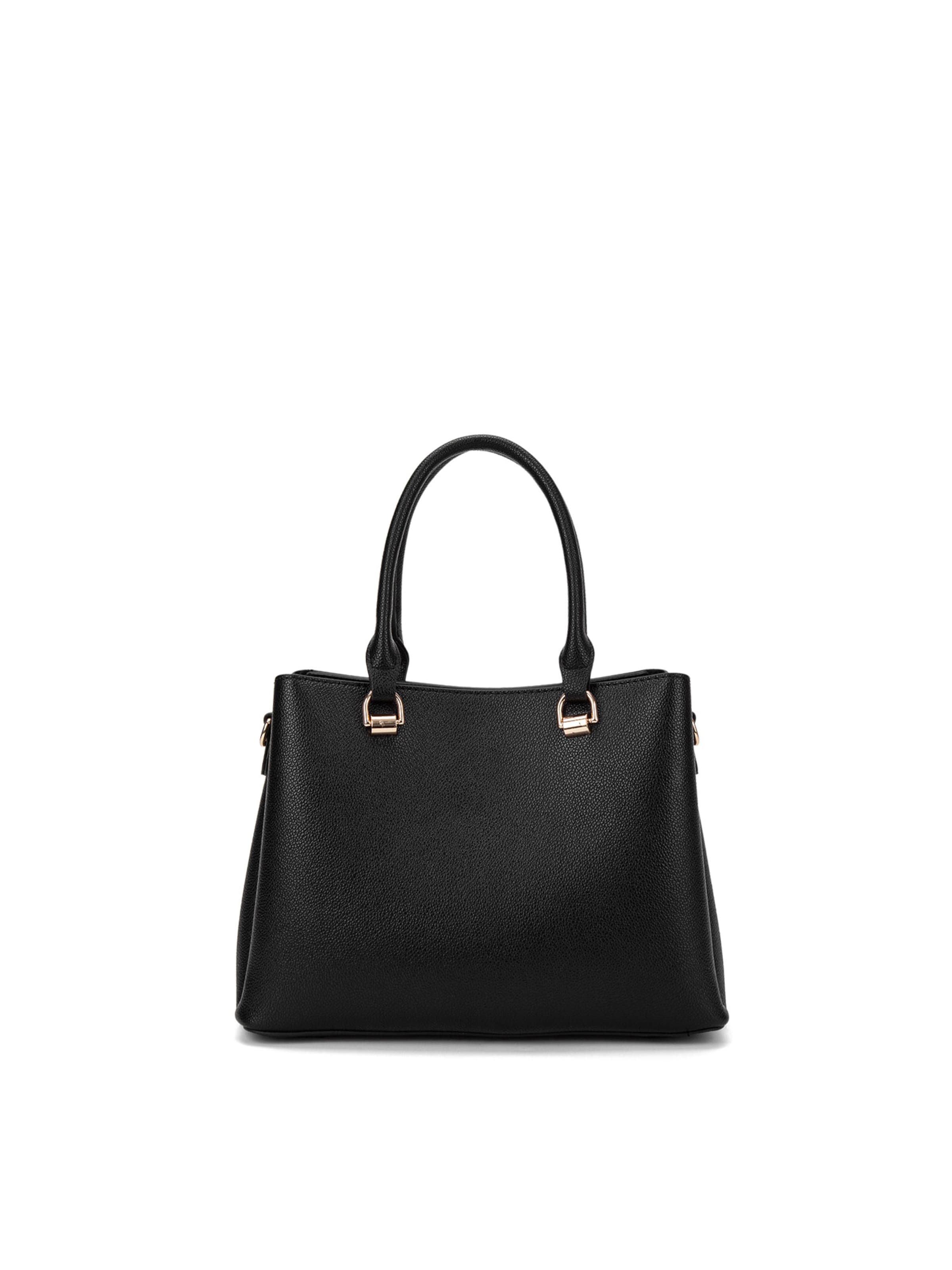 Borsa a mano 'Borsa a Mano Vegan Leather Diana & Co Firenze - Zip e Tracolla Rimovibile' di Diana&Co. in nero