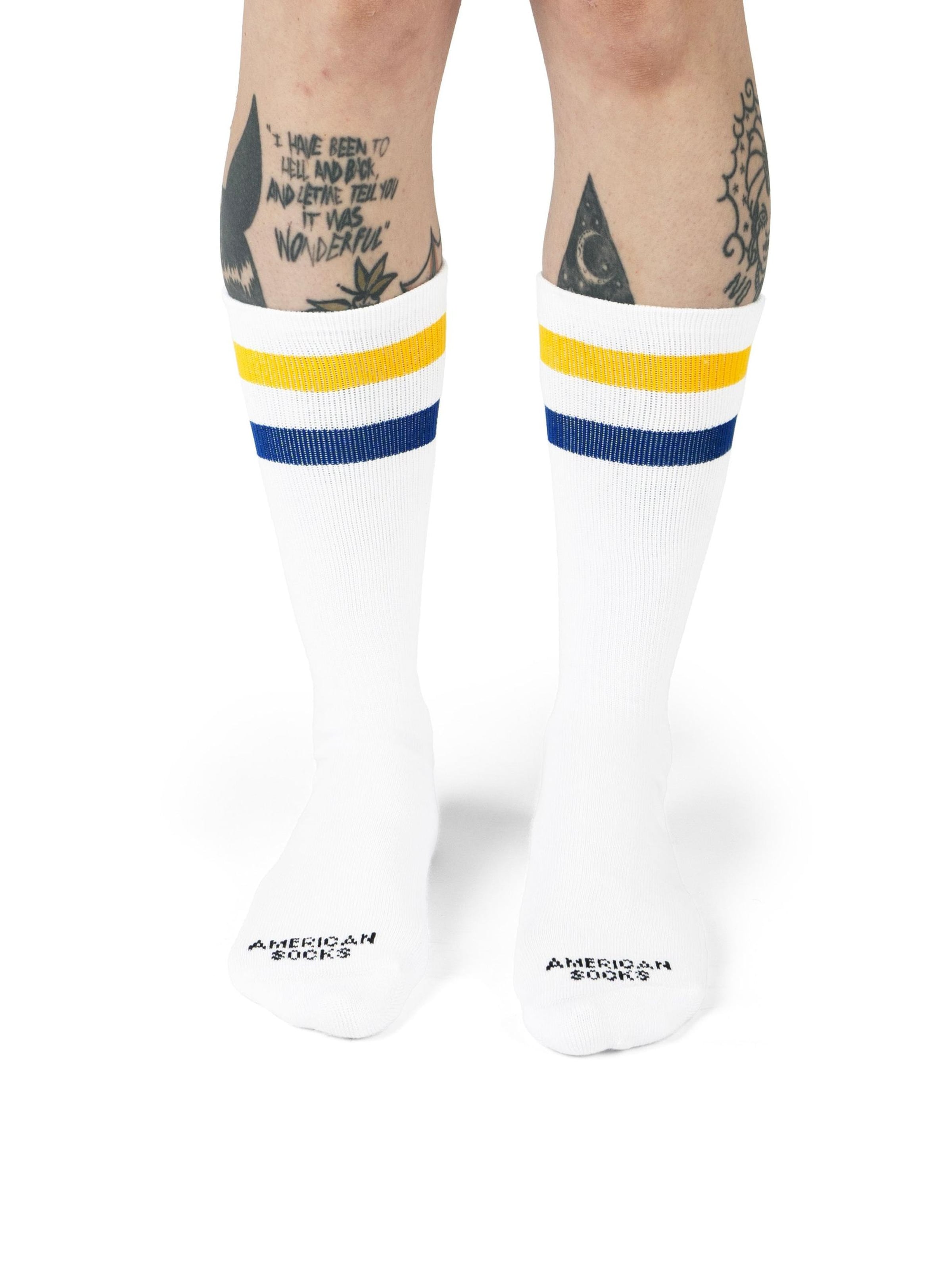 American Socks - Calcetines 'Faint - Mid High' en blanco: frente