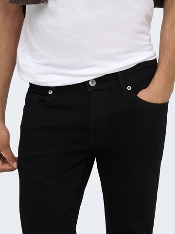 Only & Sons Skinny Jeans 'ONSWARP' in Black
