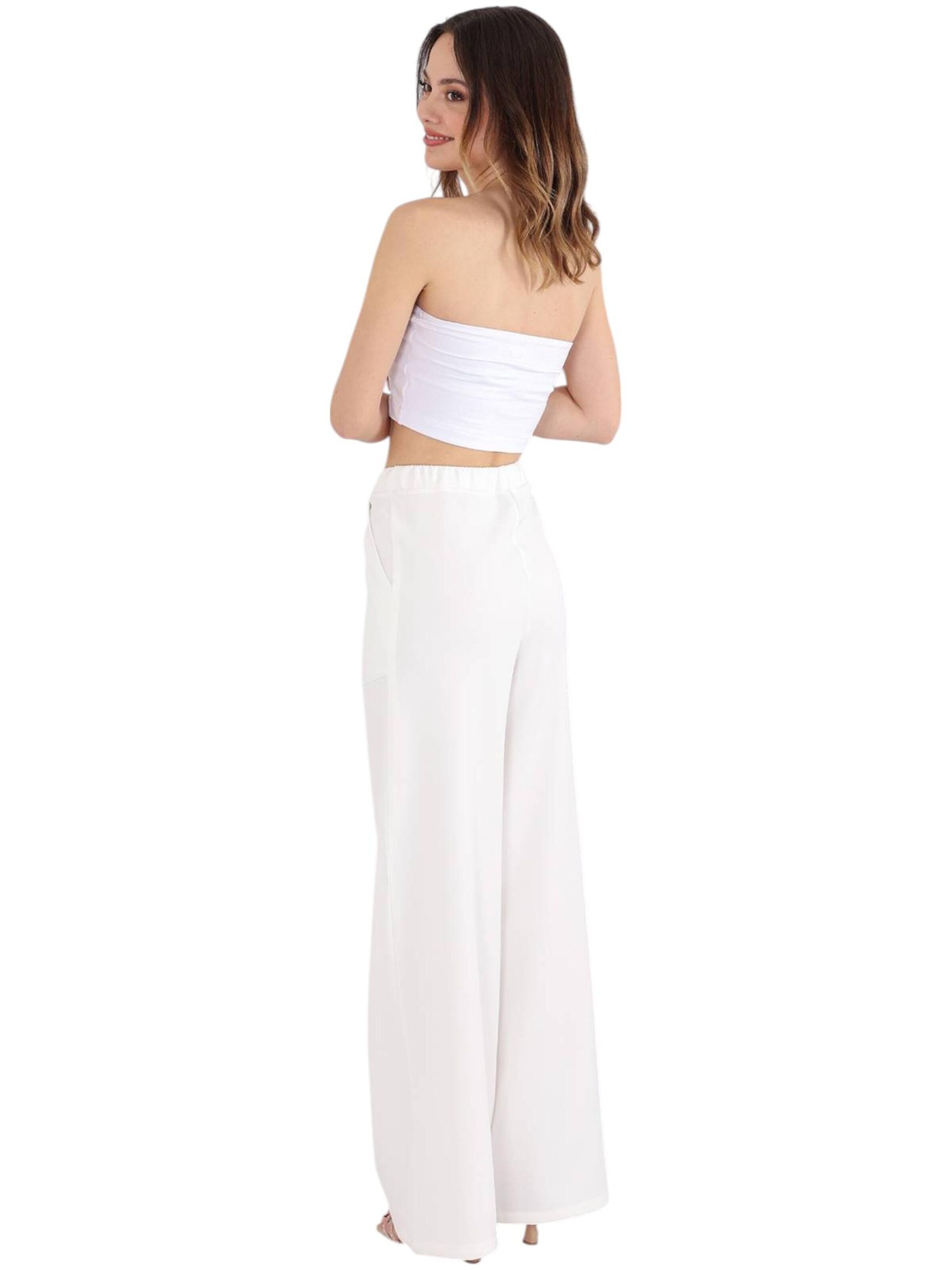 fashionshowcase Wide leg Broek 'ALIN' in Wit