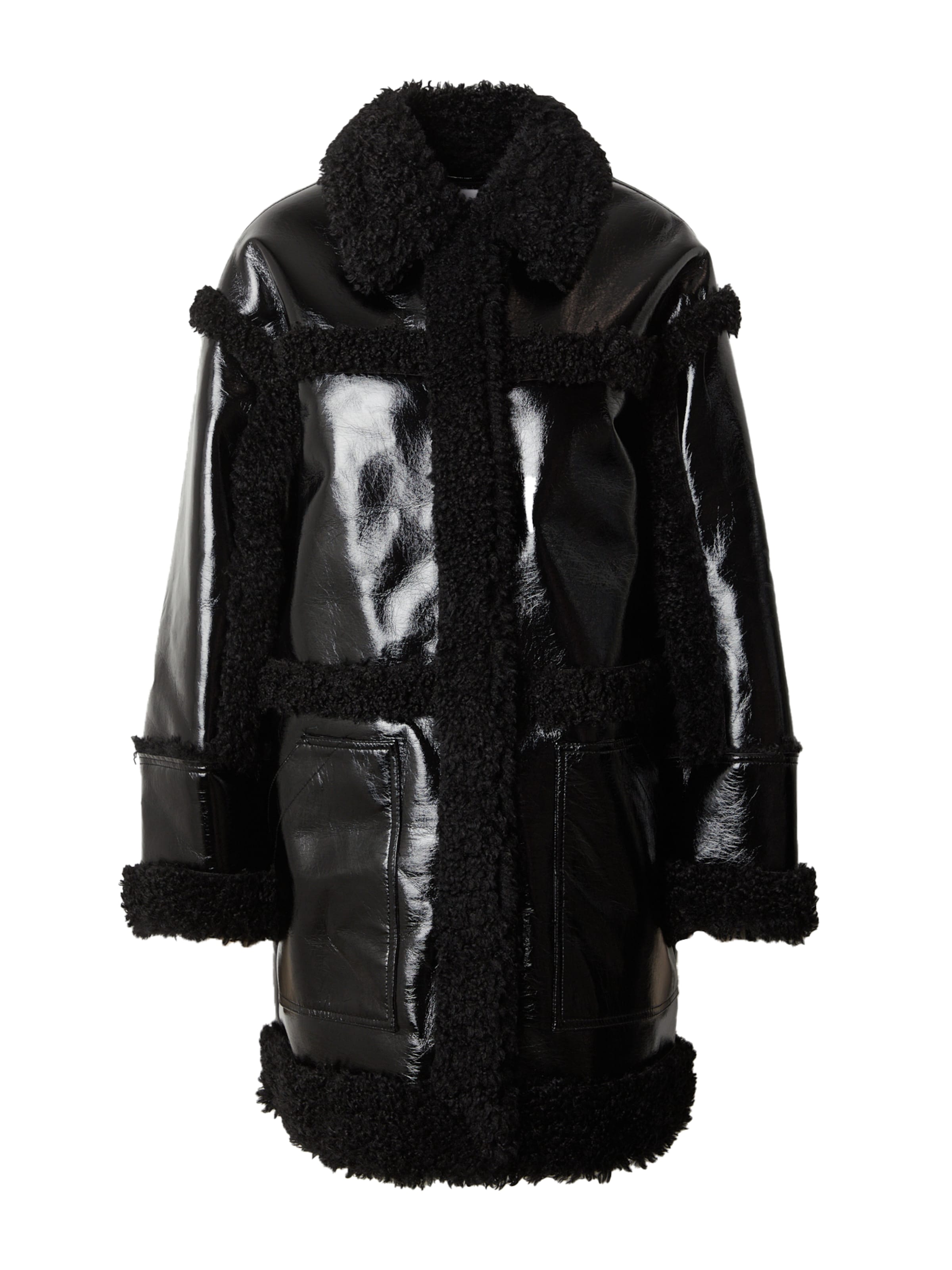 STAND STUDIO Tussenmantel in Zwart: voorkant