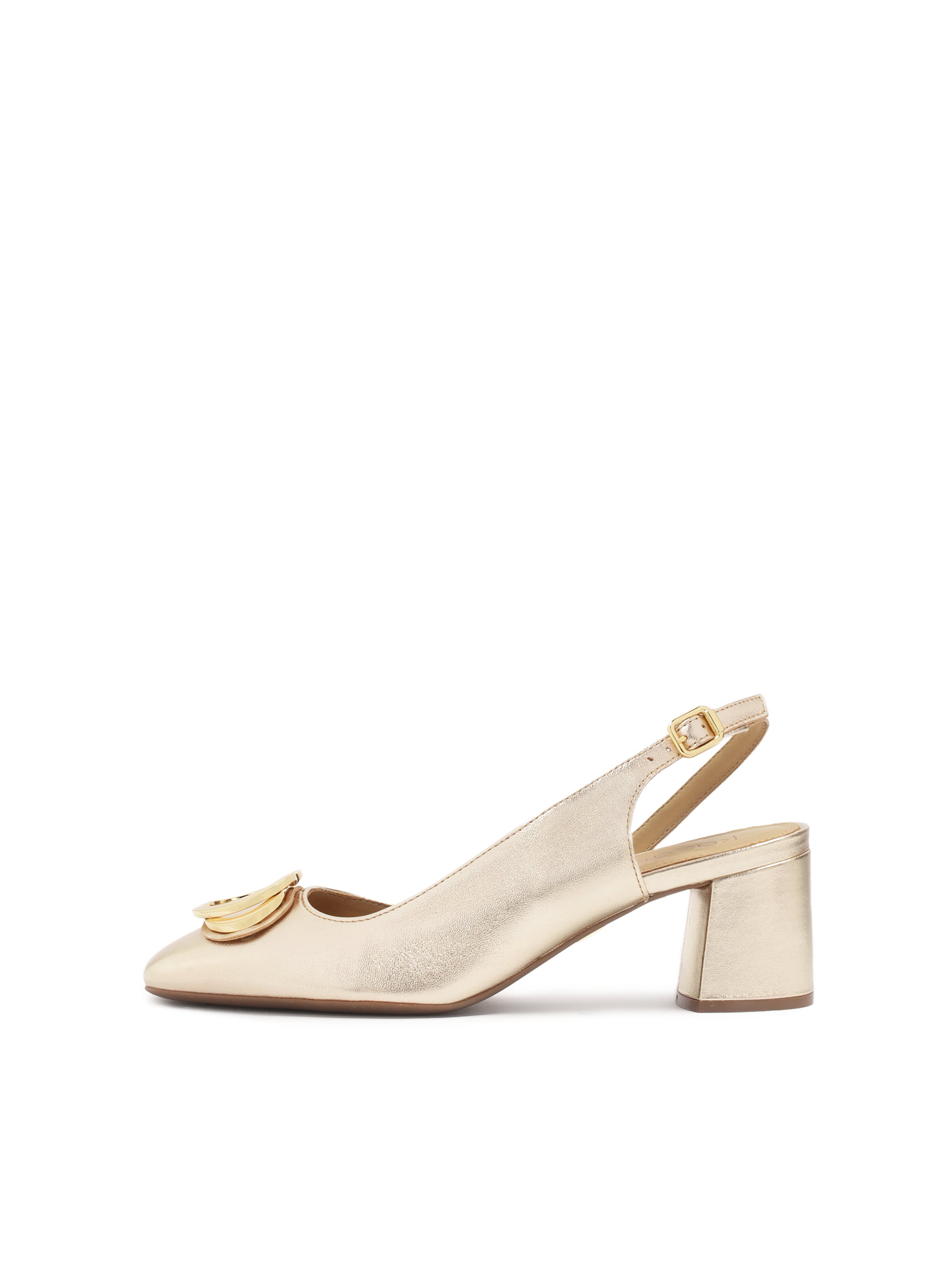 Kazar Γόβες slingback σε χρυσό: μπροστά