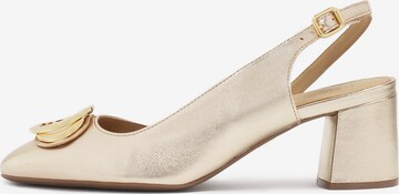 Kazar Slingpumps in Gold: predná strana